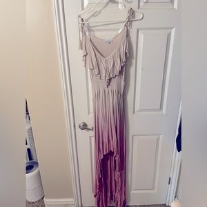 Vici midi casual ombré high low dress